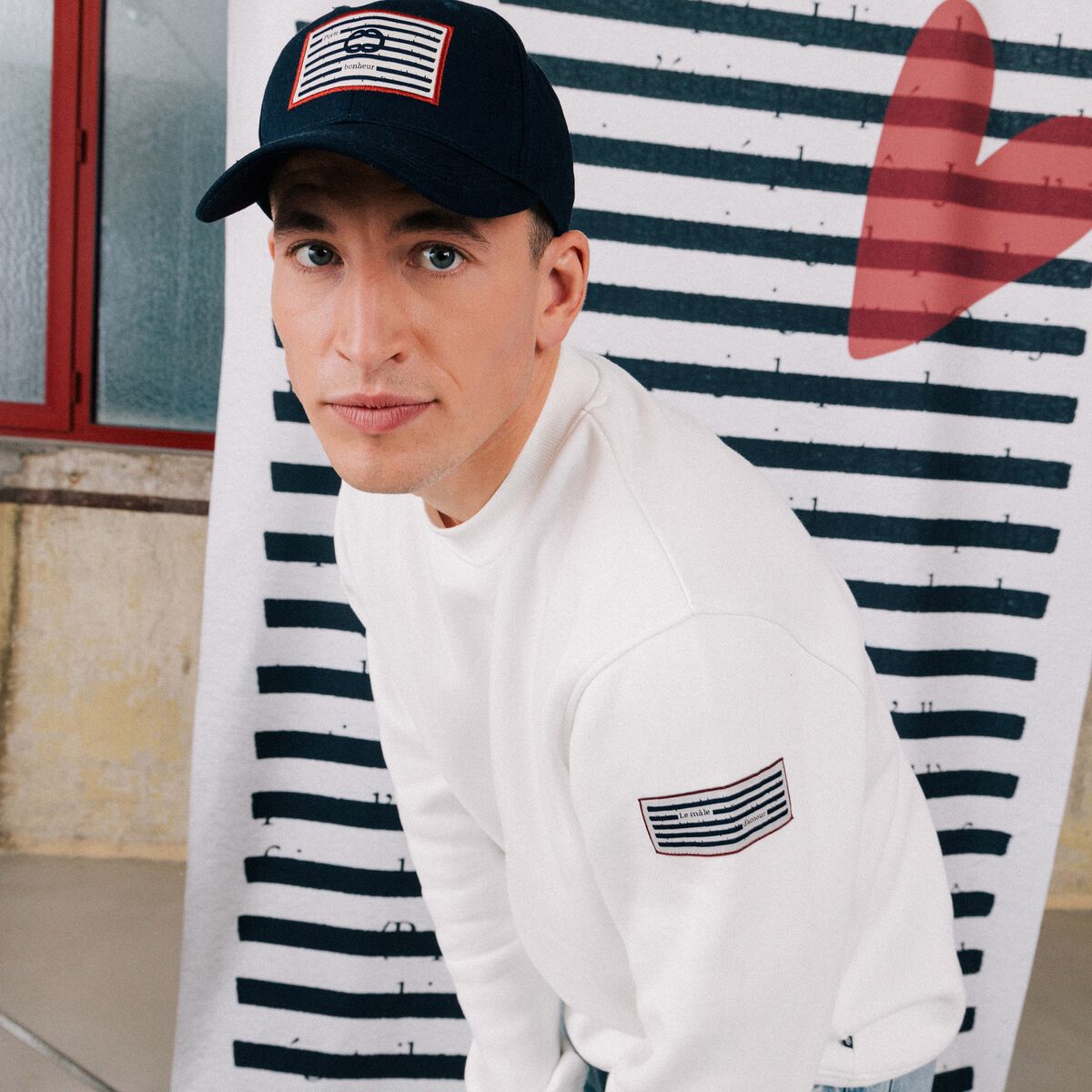 Sweat manches longues ecru homme