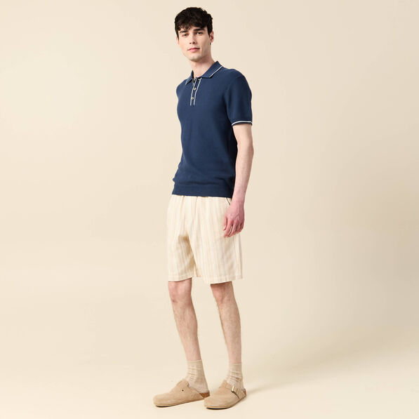 Polo manches courtes bleu foncé homme
