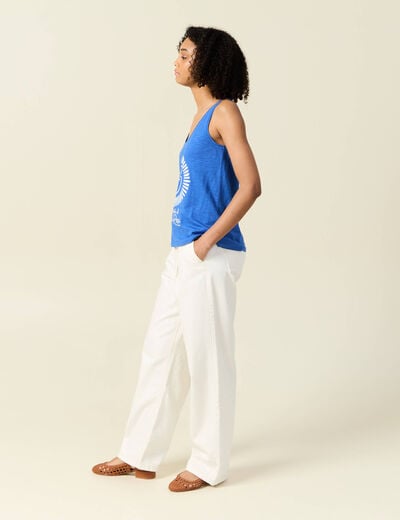 Débardeur sans manches bleu electrique femme