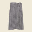 Jupe longue portefeuille noir femme