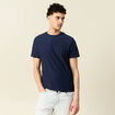 T-shirt manches courtes bleu marine homme