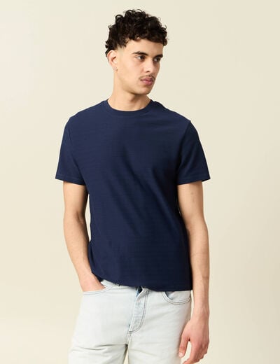 T-shirt manches courtes bleu marine homme