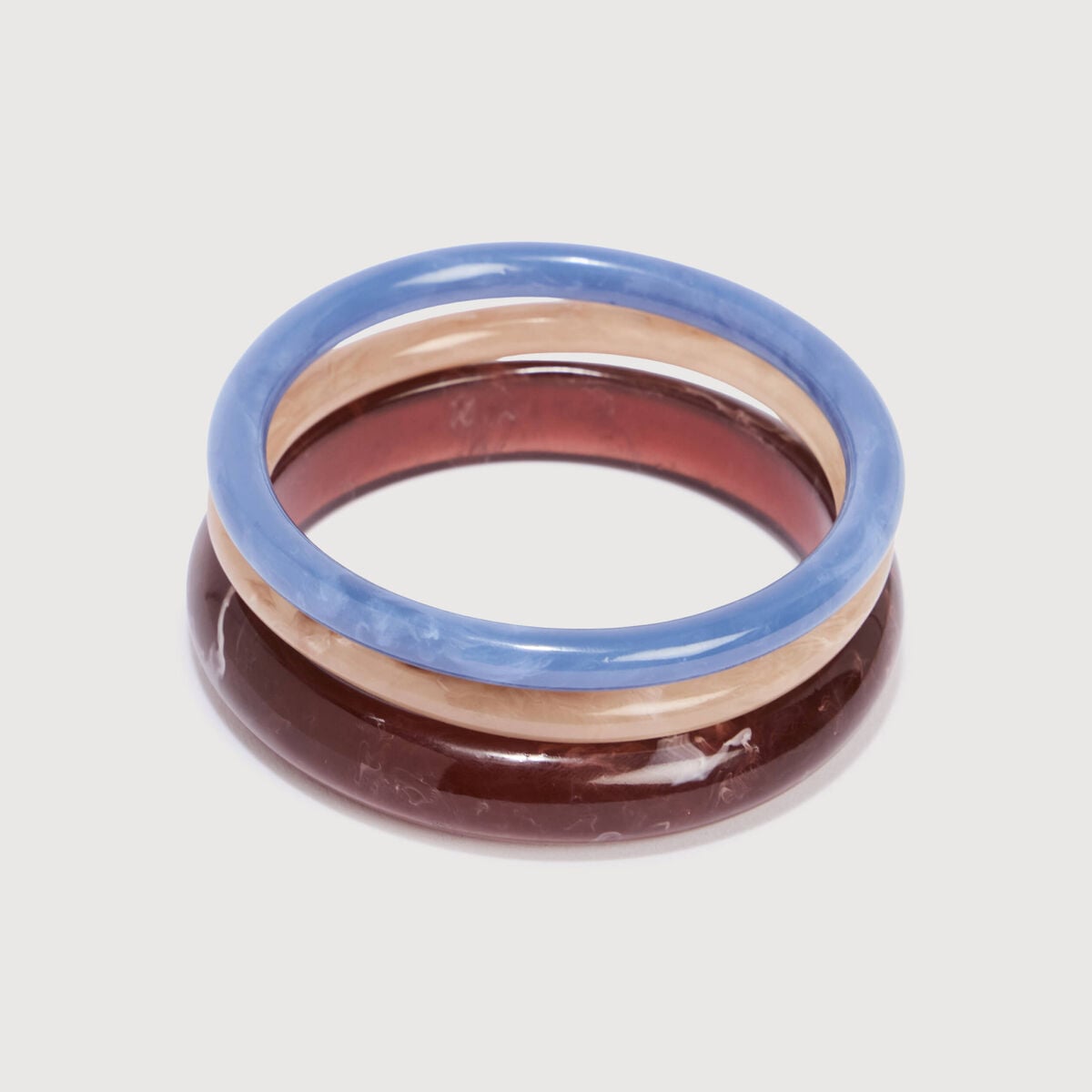 Set de 3 bracelets bleu clair femme