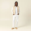 Veste sweat oversize manches longues beige homme