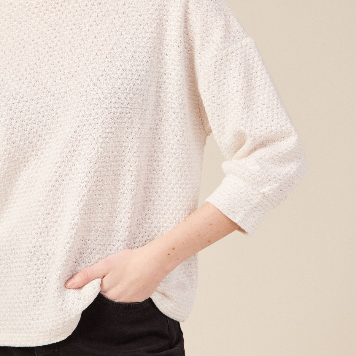 T-shirt éco-responsable ecru femme