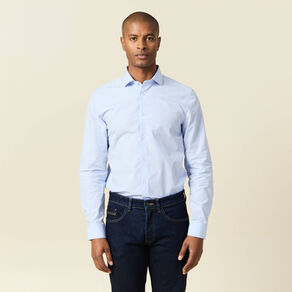 Chemise manches longues bleu ciel homme