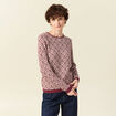 Pull manches longues bordeaux femme