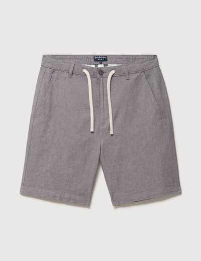 Bermuda gris fonc&eacute; homme