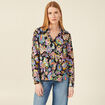 Chemise manches longues multicolore femme