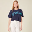 T-shirt manches courtes bleu marine femme