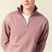 Sweat manches longues en coton vieux rose homme