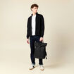 Gilet manches longues zippé noir homme