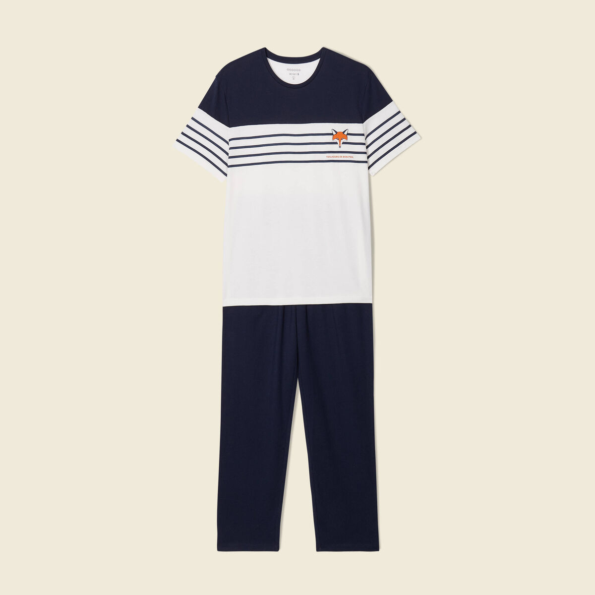 Pyjama éco-responsable ecru homme