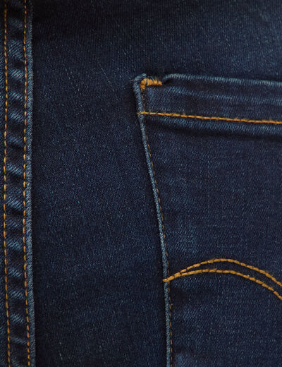 Jeans regular taille haute denim brut femme