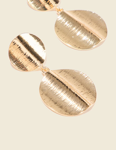 Boucles d'oreilles pendantes couleur or femme