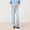 Jeans large taille standard denim snow bleu femme