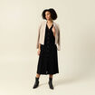 Robe longue droite noir femme