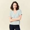 T-shirt manches courtes vert clair femme