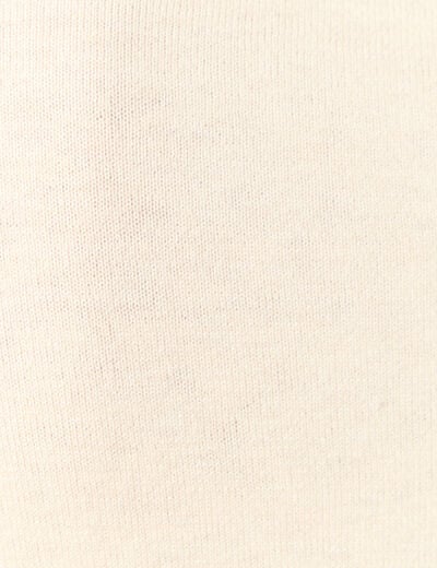 Gilet manches longues col rond creme femme