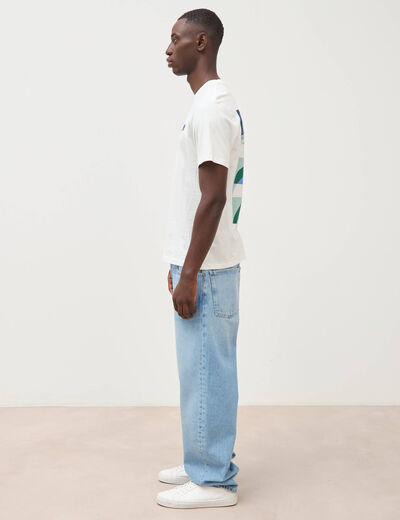 T-shirt en coton ecru homme