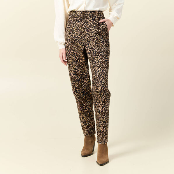 pantalon slouchy taille haute beige femme Pantalon slouchy taille haute beige femme