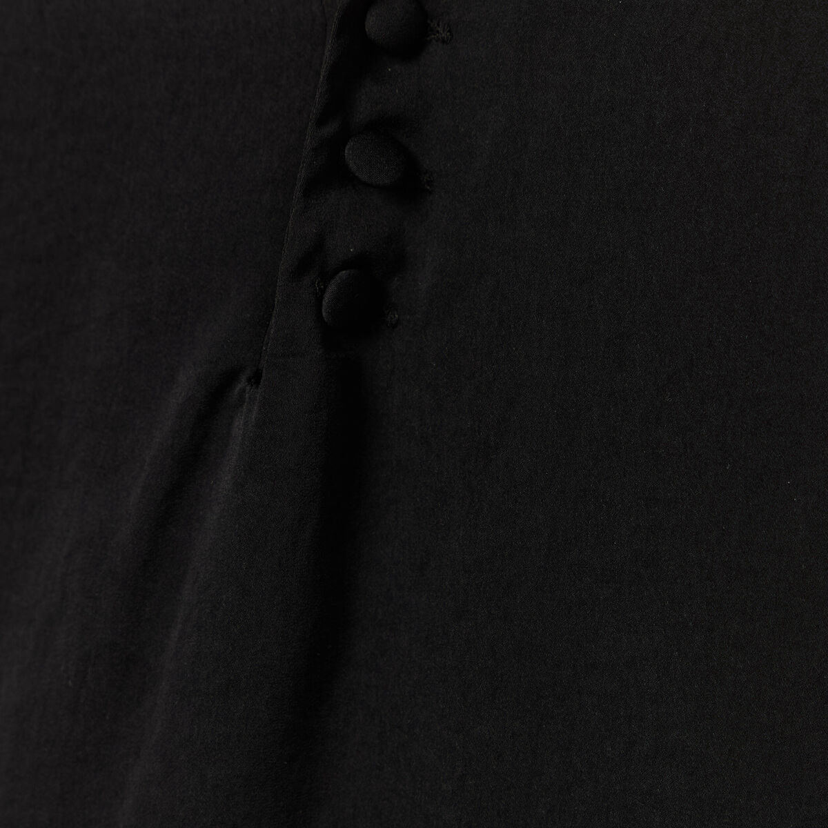 Robe midi droite satin noir femme