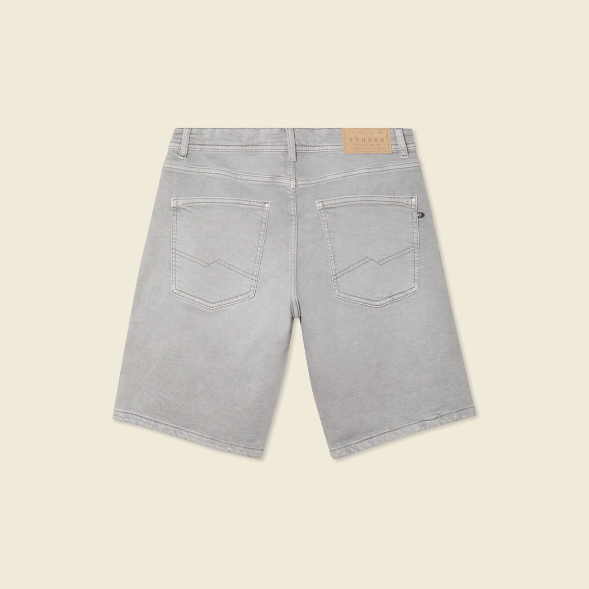 Bermuda en jeans denim gris homme