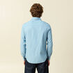 Chemise en coton manches longues denim bleach homme