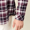 Chemise manches longues prune homme