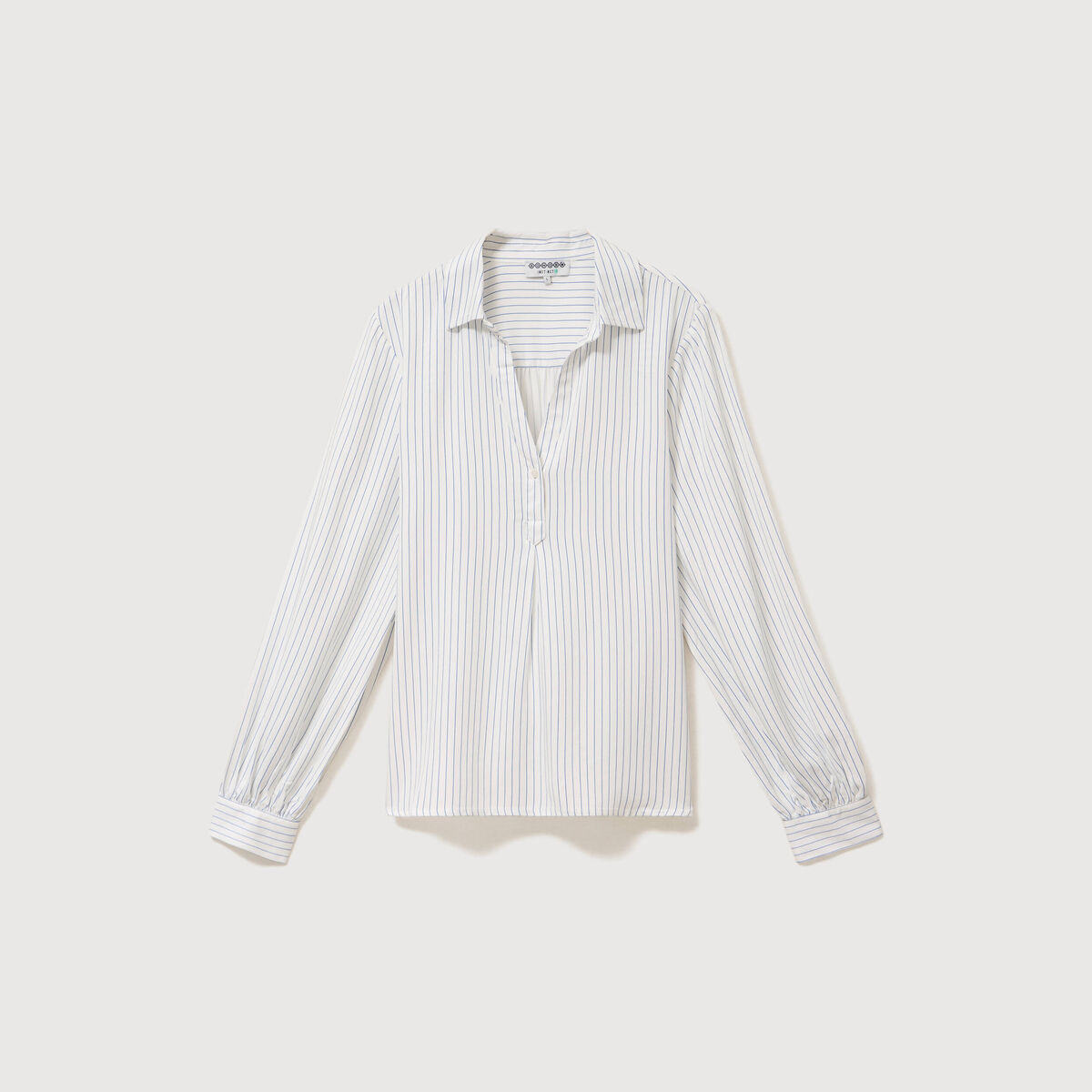 Blouse manches longues bleu femme