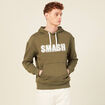 Sweat &agrave; capuche taupe homme