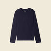 T-shirt en coton manches longues bleu marine homme