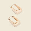 Boucles d'oreilles créoles ecru femme