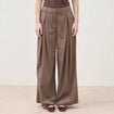 Pantalon large taille standard marron femme
