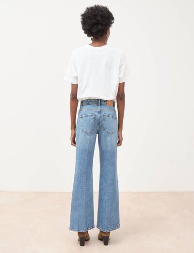 Jeans bootcut taille standard denim stone femme