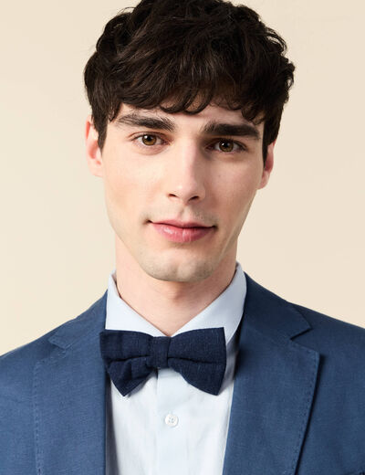 Noeud de papillon bleu foncé homme