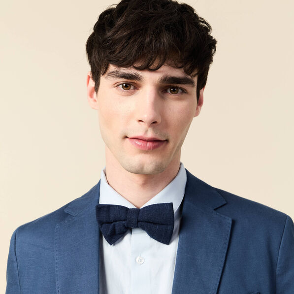 Noeud de papillon bleu foncé homme