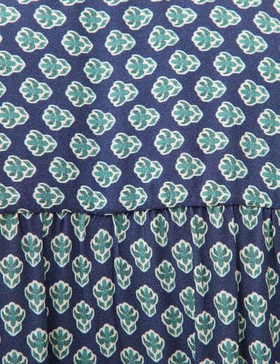 Blouse manches longues bleu marine femme