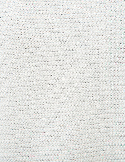 Polo manches courtes col cubain ecru homme
