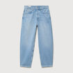 Jeans large longueur 32 en coton denim bleach homme