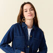 Surchemise en jean denim brut femme