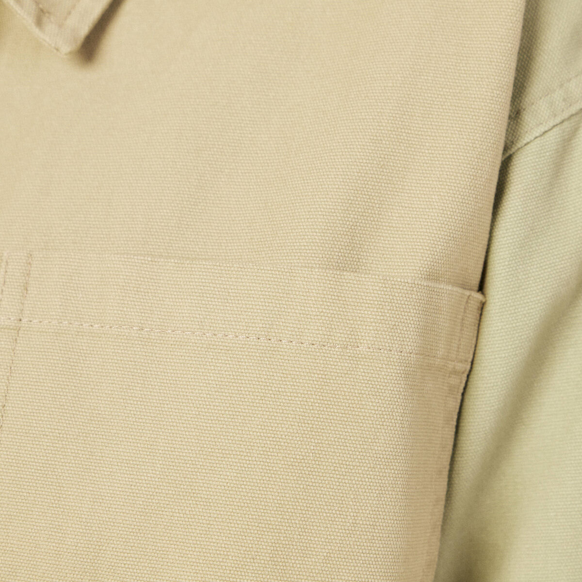 Veste droite avec poches vert kaki femme