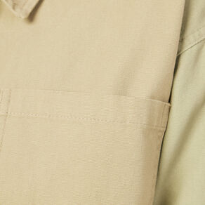 Veste droite avec poches vert kaki femme