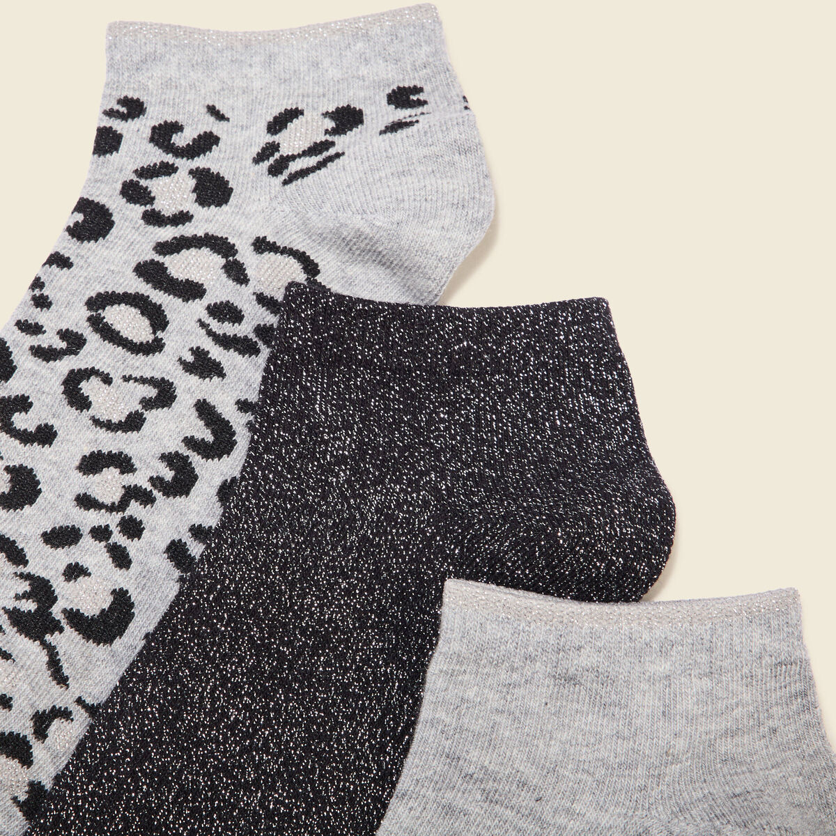 Lot 3 paires chaussettes gris femme