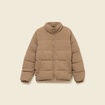 Doudoune courte col montant beige homme