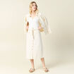Polo manches courtes ecru femme