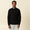 Pull manches longues col rond noir homme