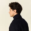 Blouson col aviateur zipp&eacute; bleu marine homme