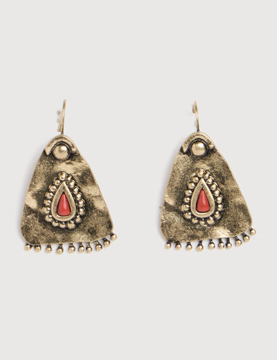 Boucles d'oreilles camel femme