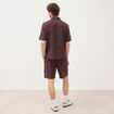 Chemise boyfriend manches courtes marron fonc&eacute; homme